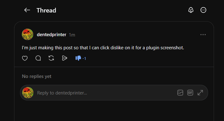 I Don't Like This Post demo